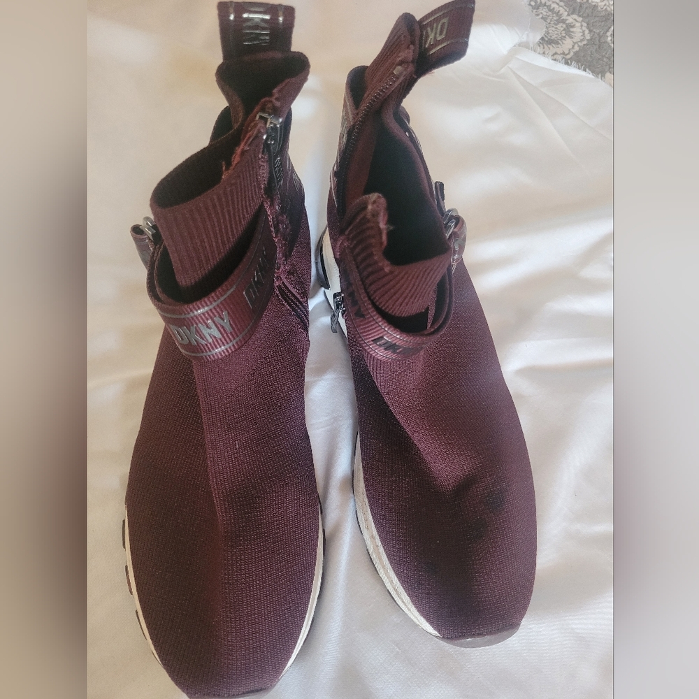 DKNY High Top Slip on Sneaker Boot
